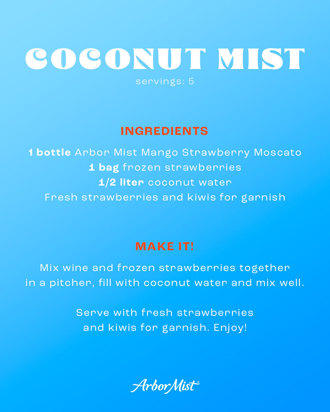 Coconut Mist Recipe